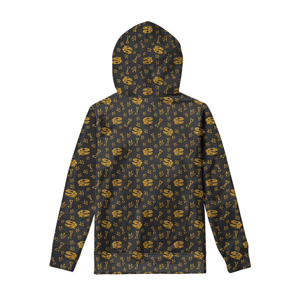 Tyrannosaurus Dino Fossil Pattern Print Pullover Hoodie