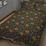 Tyrannosaurus Dino Fossil Pattern Print Quilt Bed Set
