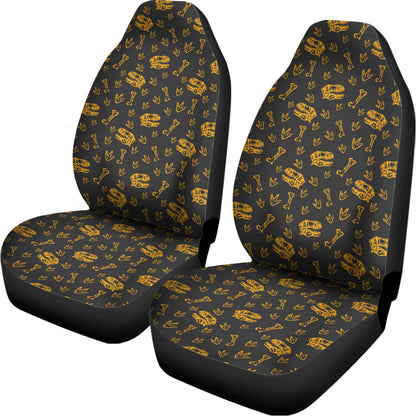 Tyrannosaurus Dino Fossil Pattern Print Universal Fit Car Seat Covers