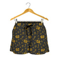 Tyrannosaurus Dino Fossil Pattern Print Women's Shorts