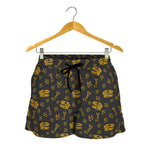 Tyrannosaurus Dino Fossil Pattern Print Women's Shorts