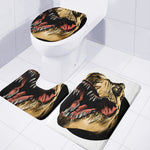 Tyrannosaurus Rex Head Print 3 Piece Bath Mat Set