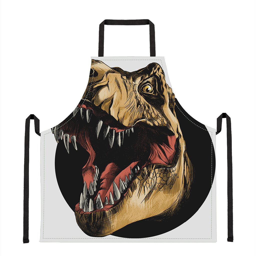 Tyrannosaurus Rex Head Print Apron