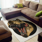 Tyrannosaurus Rex Head Print Area Rug
