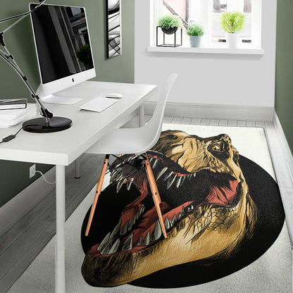 Tyrannosaurus Rex Head Print Area Rug