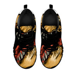 Tyrannosaurus Rex Head Print Black Sneakers