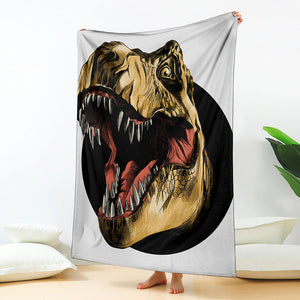 Tyrannosaurus Rex Head Print Blanket