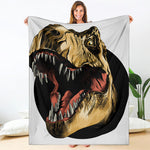 Tyrannosaurus Rex Head Print Blanket