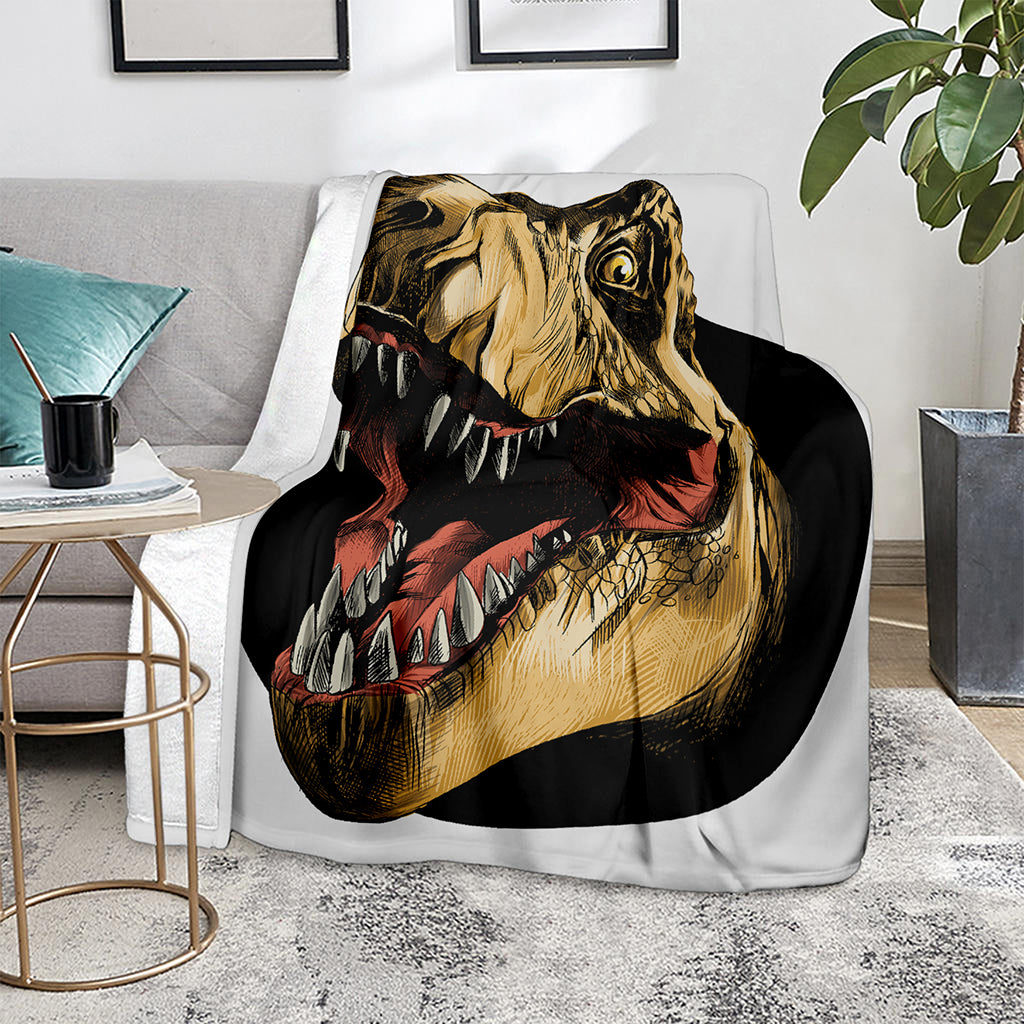 Tyrannosaurus Rex Head Print Blanket