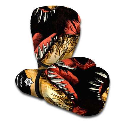 Tyrannosaurus Rex Head Print Boxing Gloves