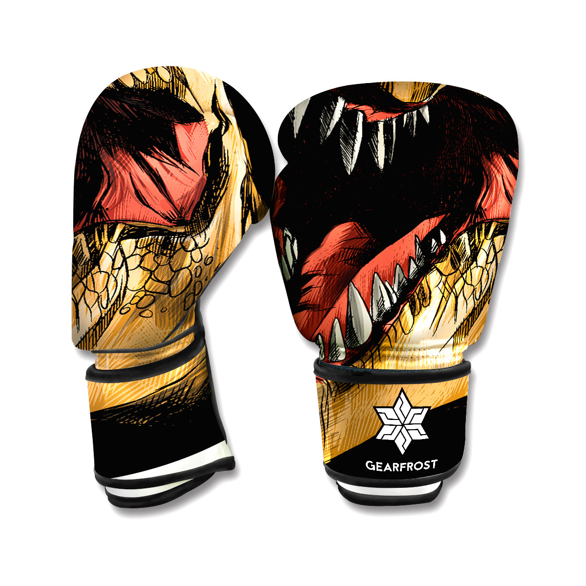 Fossil T-Rex Print Boxing Gloves