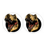 Tyrannosaurus Rex Head Print Car Coasters
