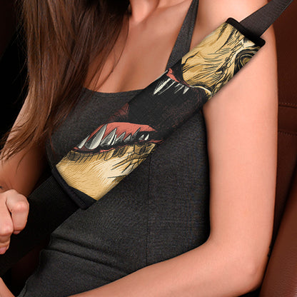 Tyrannosaurus Rex Head Print Car Seat Belt Covers