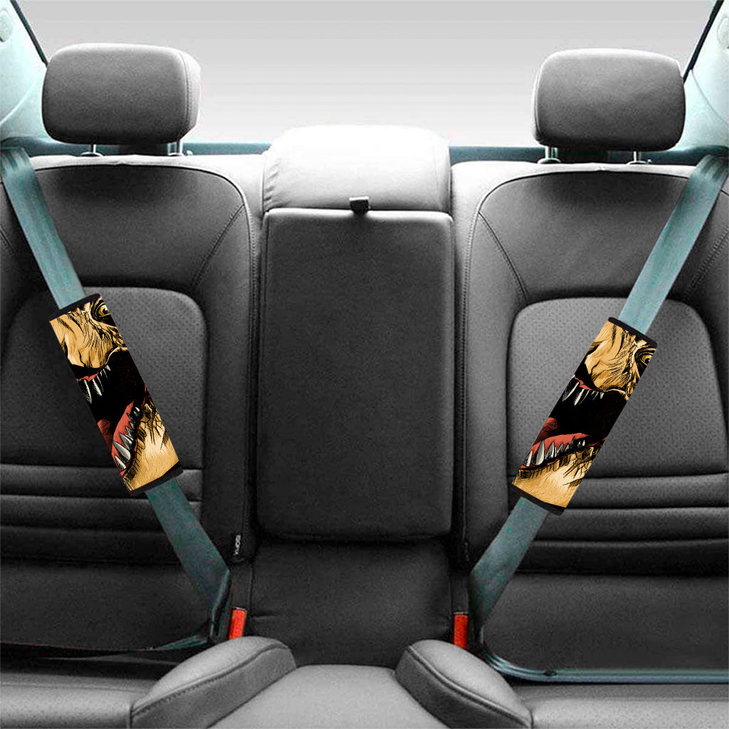 Tyrannosaurus Rex Head Print Car Seat Belt Covers