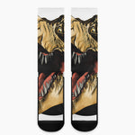 Tyrannosaurus Rex Head Print Crew Socks