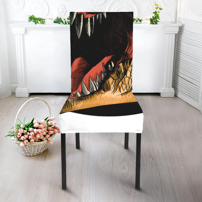 Tyrannosaurus Rex Head Print Dining Chair Slipcover