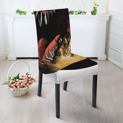 Tyrannosaurus Rex Head Print Dining Chair Slipcover