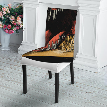 Tyrannosaurus Rex Head Print Dining Chair Slipcover