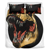 Tyrannosaurus Rex Head Print Duvet Cover Bedding Set