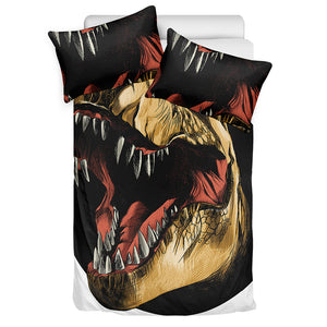 Tyrannosaurus Rex Head Print Duvet Cover Bedding Set