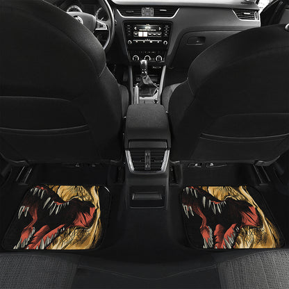 Tyrannosaurus Rex Head Print Front and Back Car Floor Mats