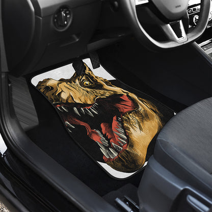 Tyrannosaurus Rex Head Print Front Car Floor Mats