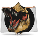 Tyrannosaurus Rex Head Print Hooded Blanket
