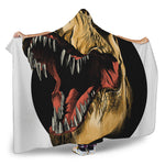 Tyrannosaurus Rex Head Print Hooded Blanket