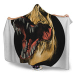 Tyrannosaurus Rex Head Print Hooded Blanket