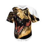Tyrannosaurus Rex Head Print Men's Baseball Jersey