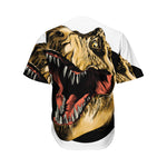 Tyrannosaurus Rex Head Print Men's Baseball Jersey