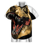 Tyrannosaurus Rex Head Print Men's Short Sleeve Shirt