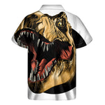 Tyrannosaurus Rex Head Print Men's Short Sleeve Shirt