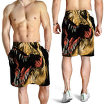 Tyrannosaurus Rex Head Print Men's Shorts