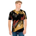 Tyrannosaurus Rex Head Print Men's T-Shirt