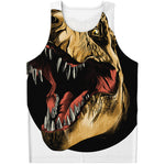 Tyrannosaurus Rex Head Print Men's Tank Top