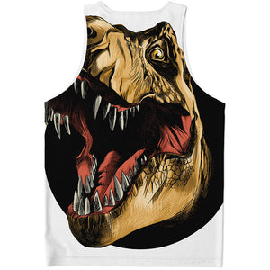 Tyrannosaurus Rex Head Print Men's Tank Top