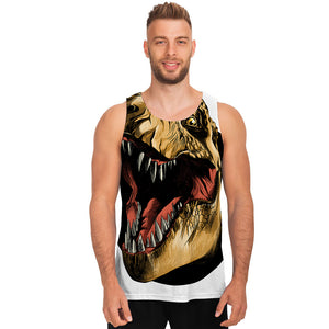 Tyrannosaurus Rex Head Print Men's Tank Top