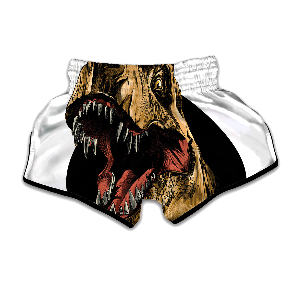 Tyrannosaurus Rex Head Print Muay Thai Boxing Shorts