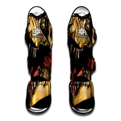 Tyrannosaurus Rex Head Print Muay Thai Shin Guard