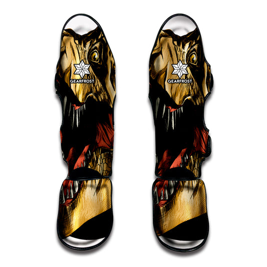 Tyrannosaurus Rex Head Print Muay Thai Shin Guard