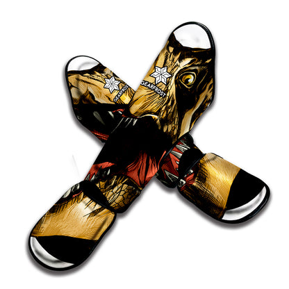 Tyrannosaurus Rex Head Print Muay Thai Shin Guard