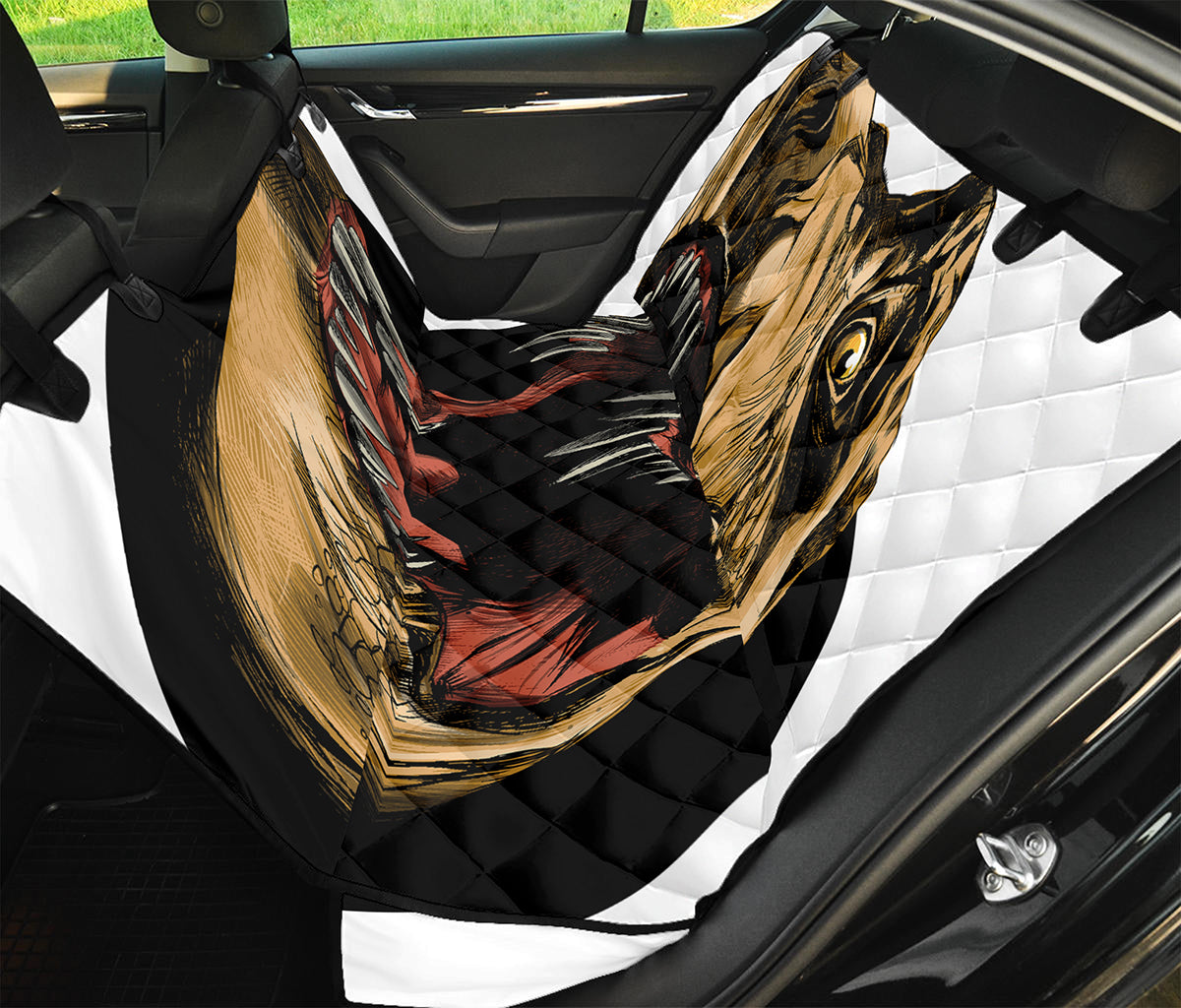 Tyrannosaurus Rex Head Print Pet Car Back Seat Cover