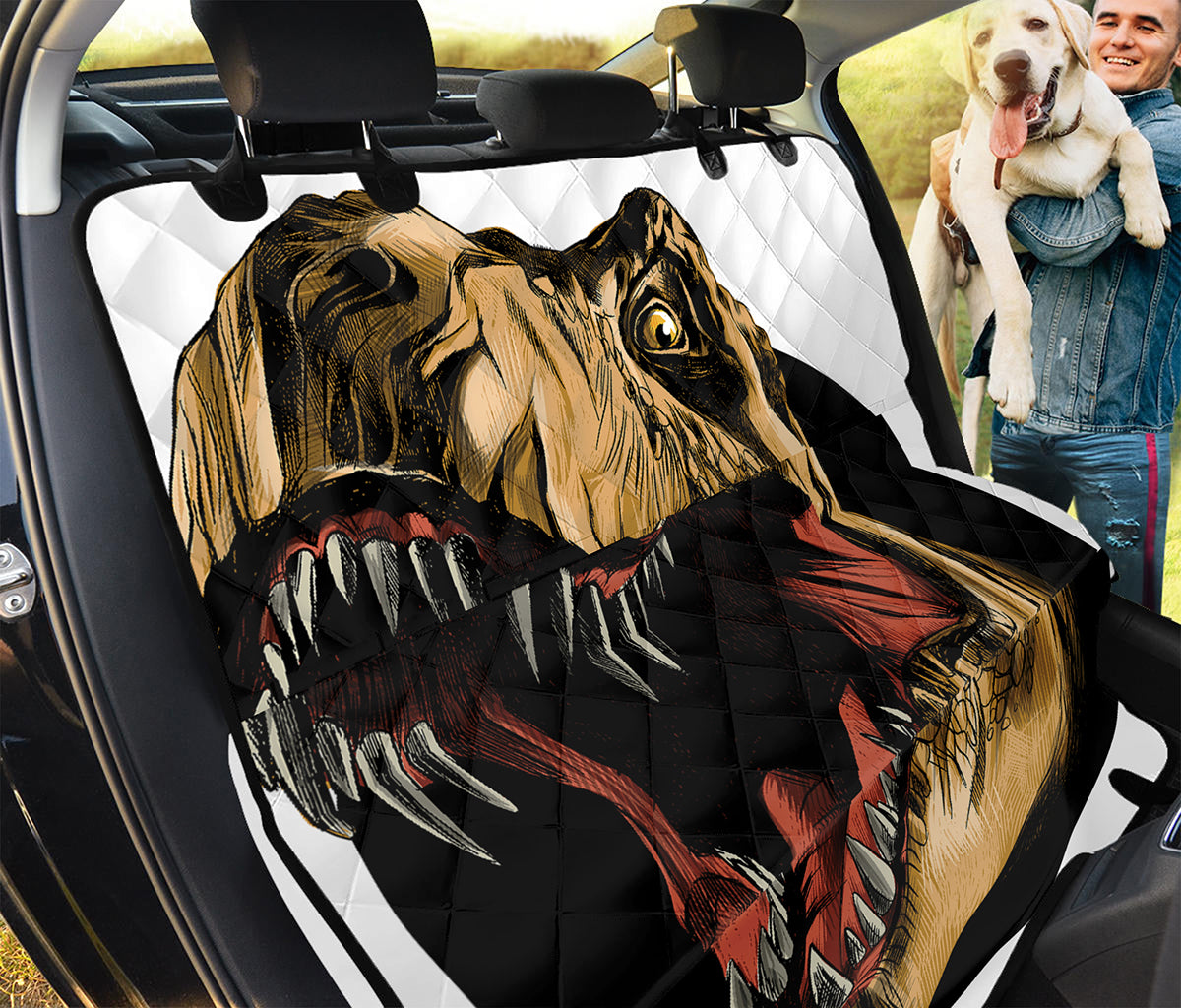 Tyrannosaurus Rex Head Print Pet Car Back Seat Cover