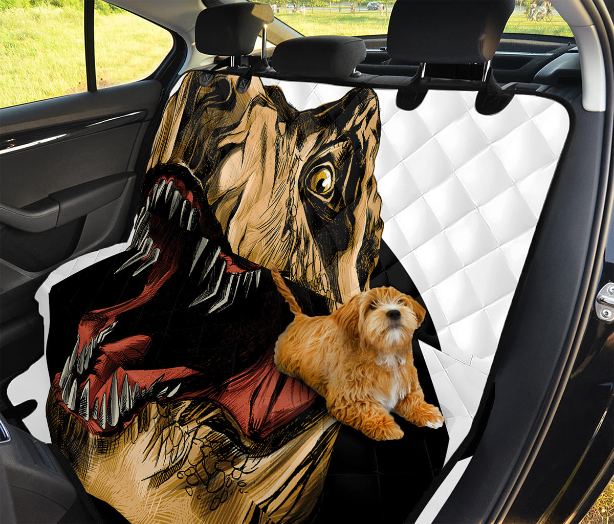 Tyrannosaurus Rex Head Print Pet Car Back Seat Cover