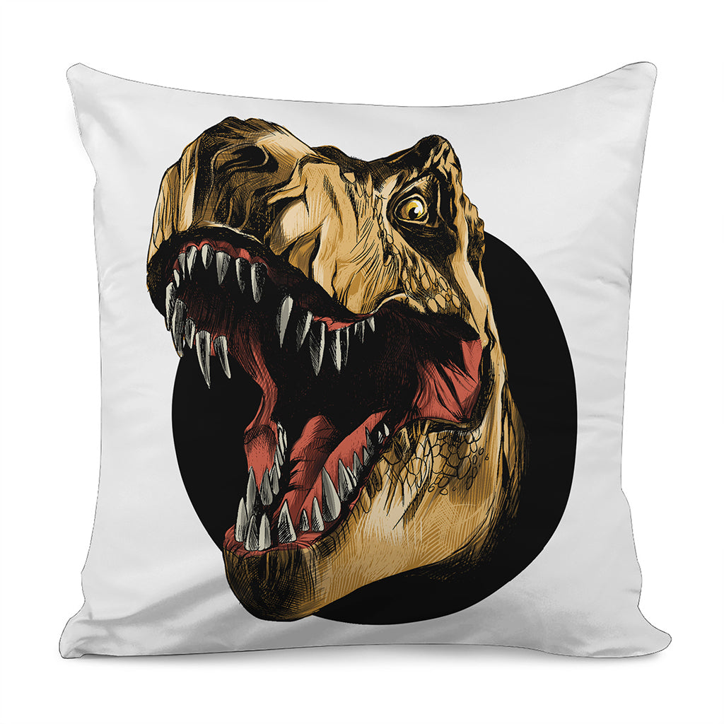 Tyrannosaurus Rex Head Print Pillow Cover