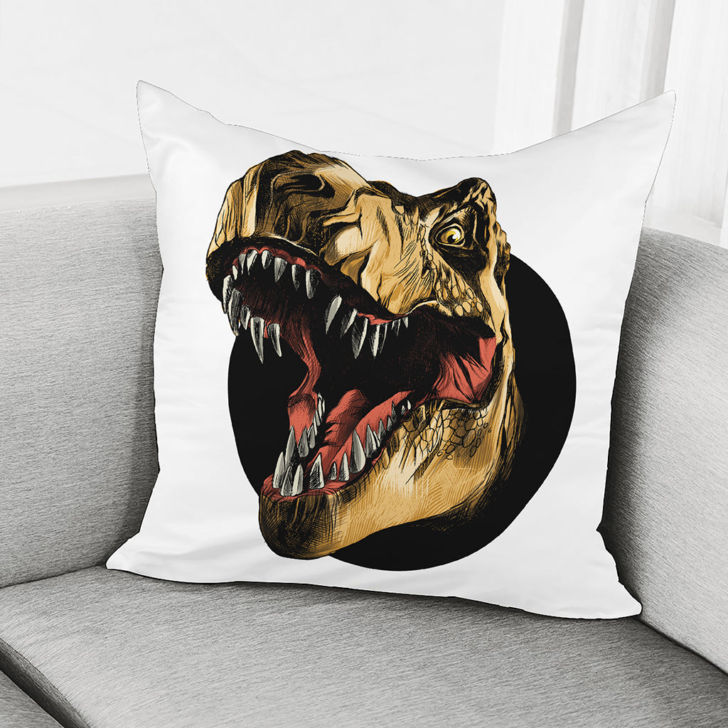 Tyrannosaurus Rex Head Print Pillow Cover