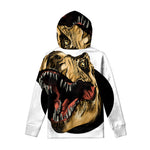 Tyrannosaurus Rex Head Print Pullover Hoodie