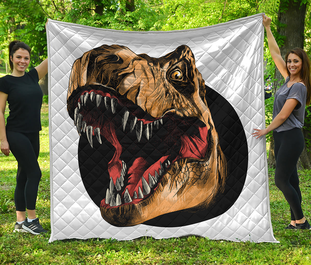 Tyrannosaurus Rex Head Print Quilt