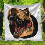 Tyrannosaurus Rex Head Print Quilt